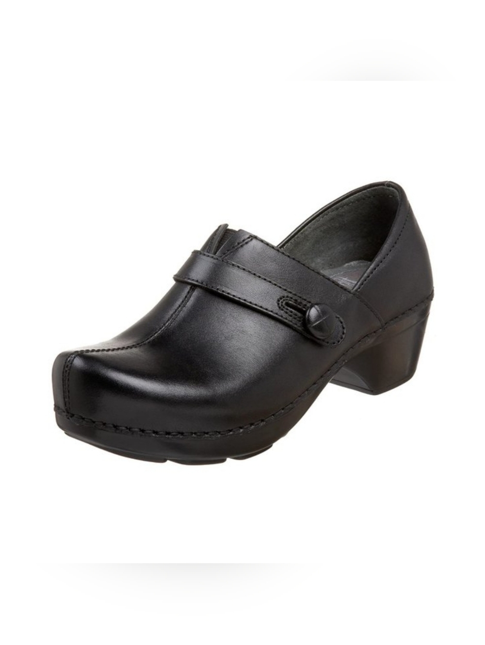 Dansko Solstice Black Leather Clogs